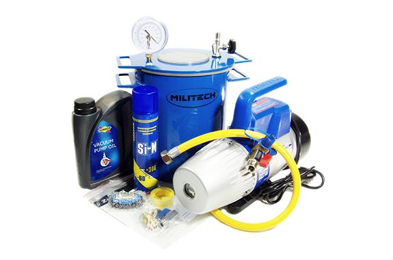 Вакуумная камера с насосом - схема дегазации