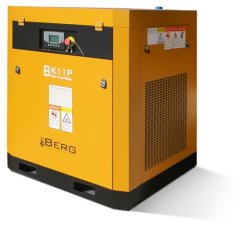 Промышленный винтовой компрессор BERG ВК-11Р-E/10 бар с ременным частотно-регулируемым приводом